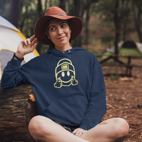 Introducing the ultimate companion for your outdoor adventures – the Happy Camper Hoodie! Designed with the enthusiastic explorer in mind, this hoodie is not just a piece of clothing; it's a declaration of joy and positivity in the great outdoors.